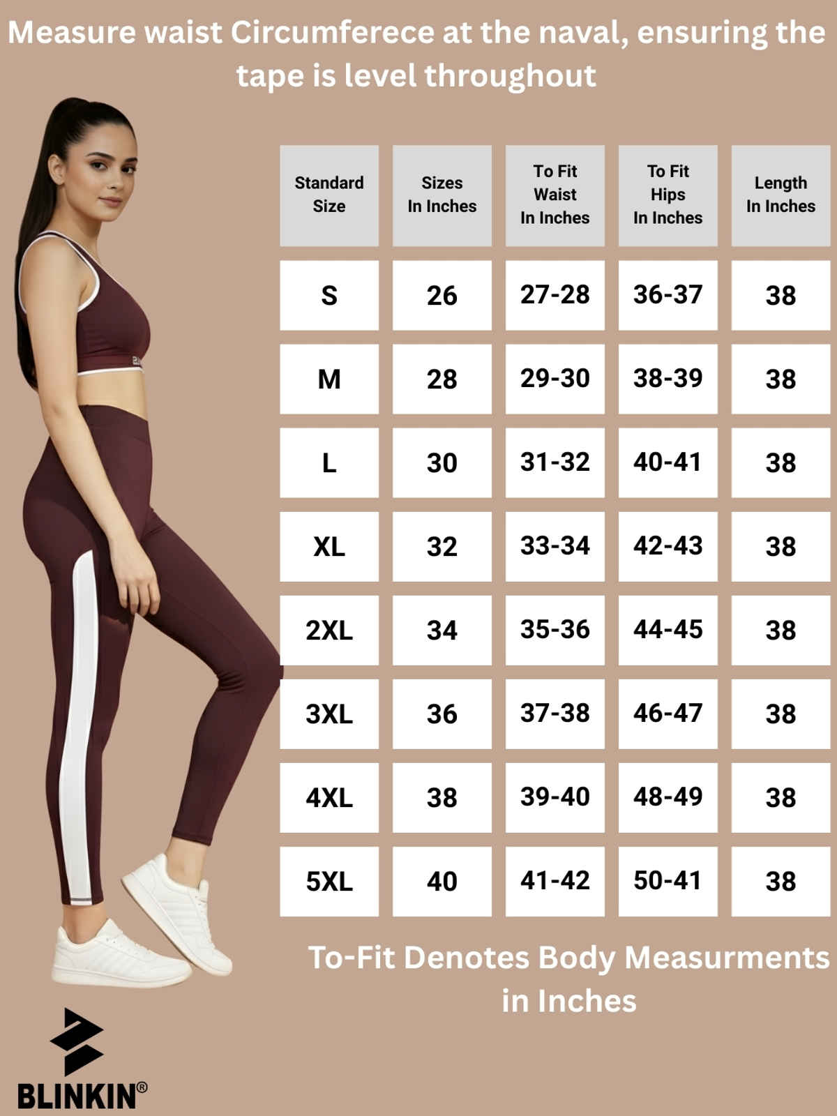 Blinkin Women's Gym Tights & Pants - Maroon | Squat Proof | Active Wear | Yoga Pants | S
