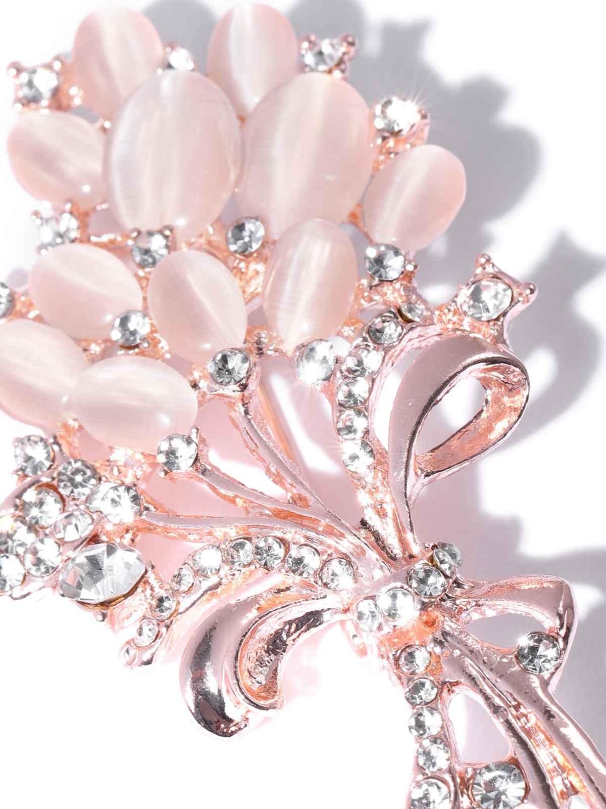 Youbella Latest Stylish Crystal Unisex Floral Shape Brooch For Women/Girls/Men(Yb - Brooch - 93)