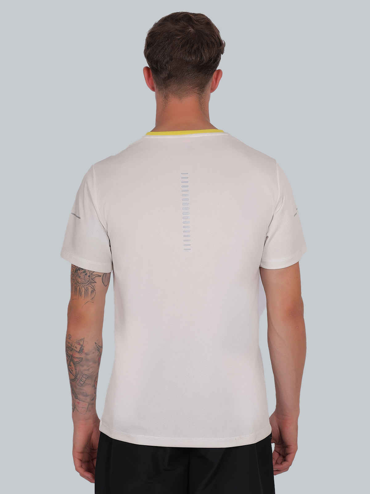 Dida Men's Sports T-shirt | Regular Comfortable Stretchable Dry-Fit | White - XL