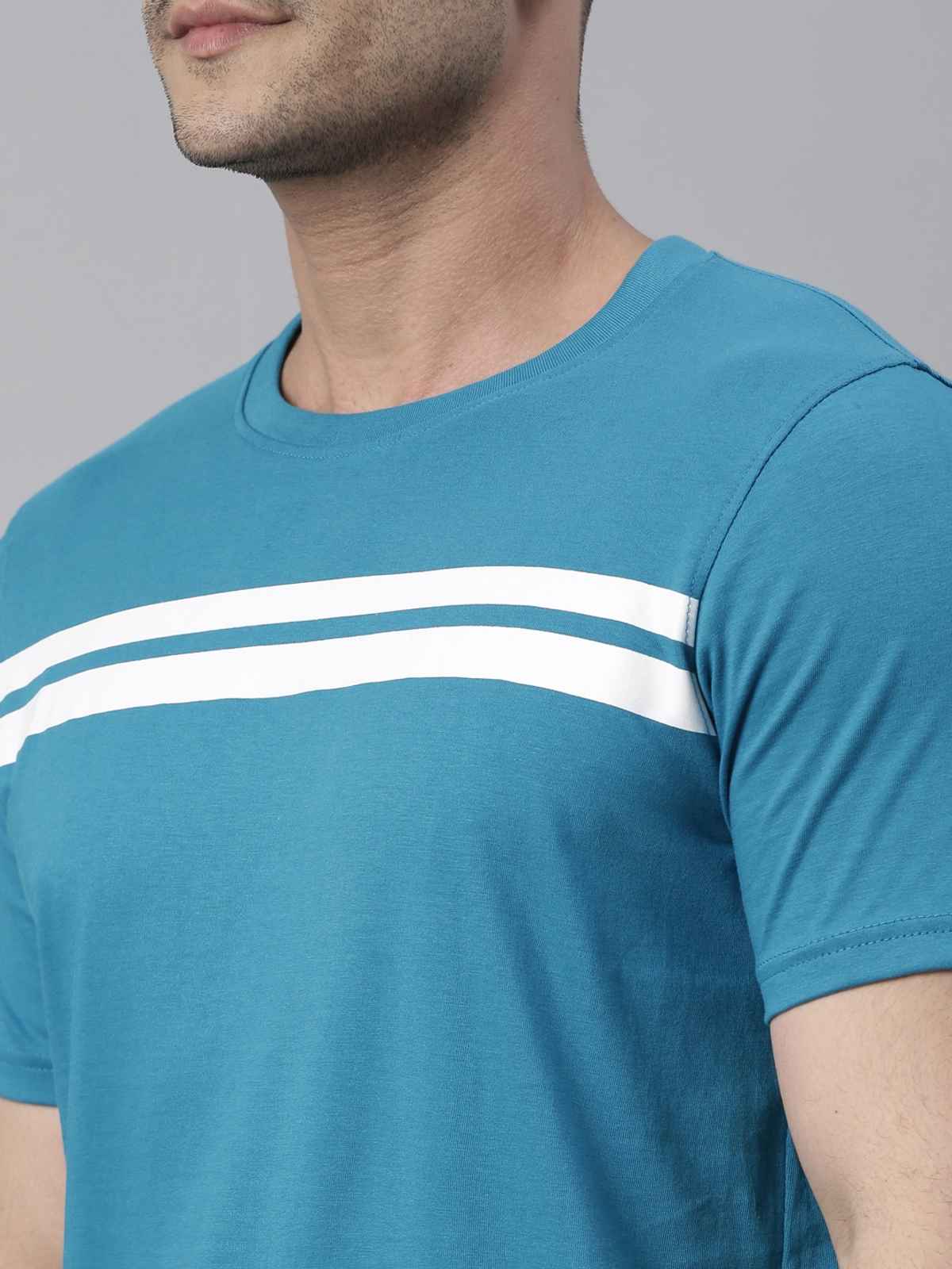 Bushirt Men's Cotton Co-ord Set | Bliss Teal Blue - M
