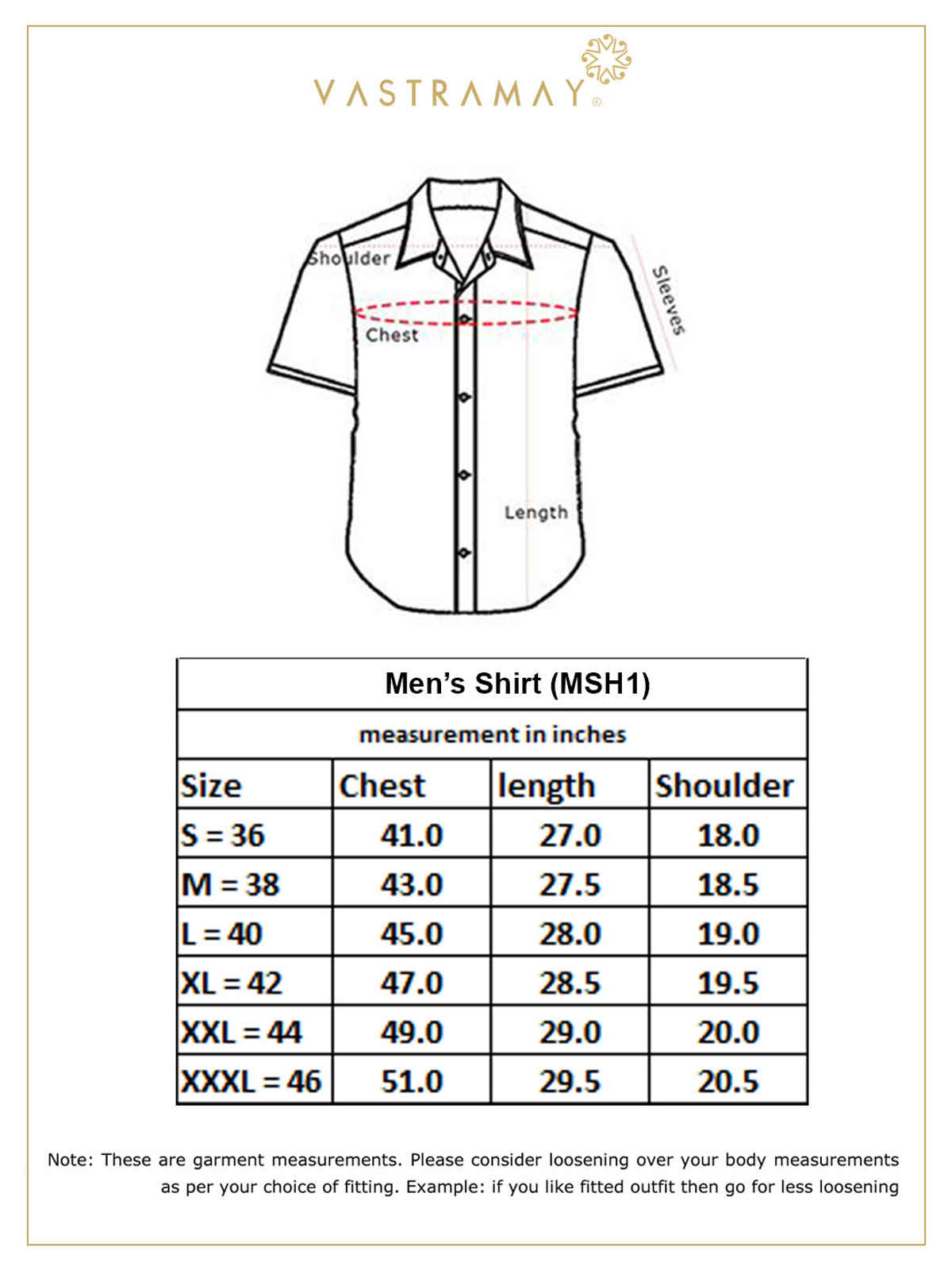 Vastramay Mens Silk Blend Casual Shirt | Golden Short Sleeve Festive Wear with Patch Pocket - L