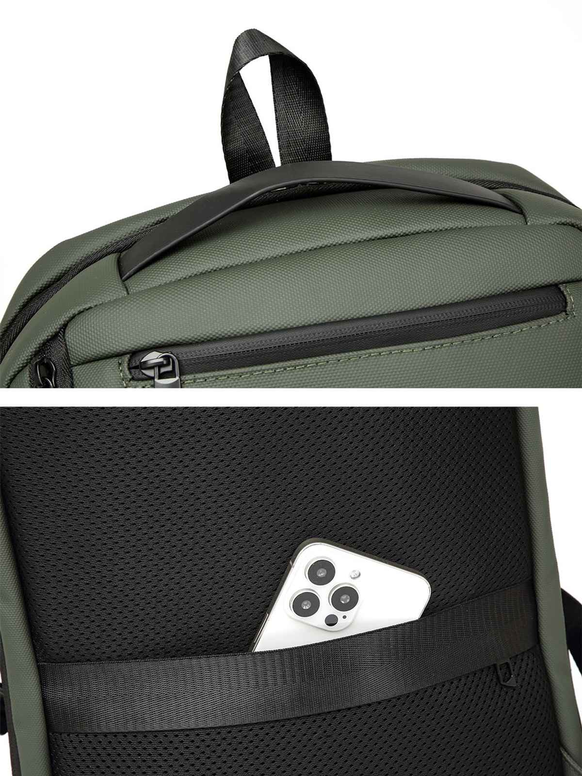 Fur Jaden Unisex Solid PU 25 L Anti Theft Backpack | Green