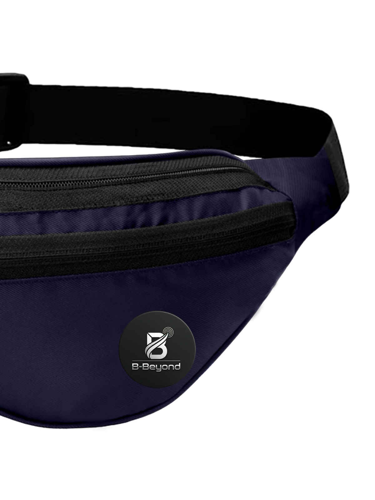 B BEYOND Unisex Waist Pouch Bag Logo Printed | Blue