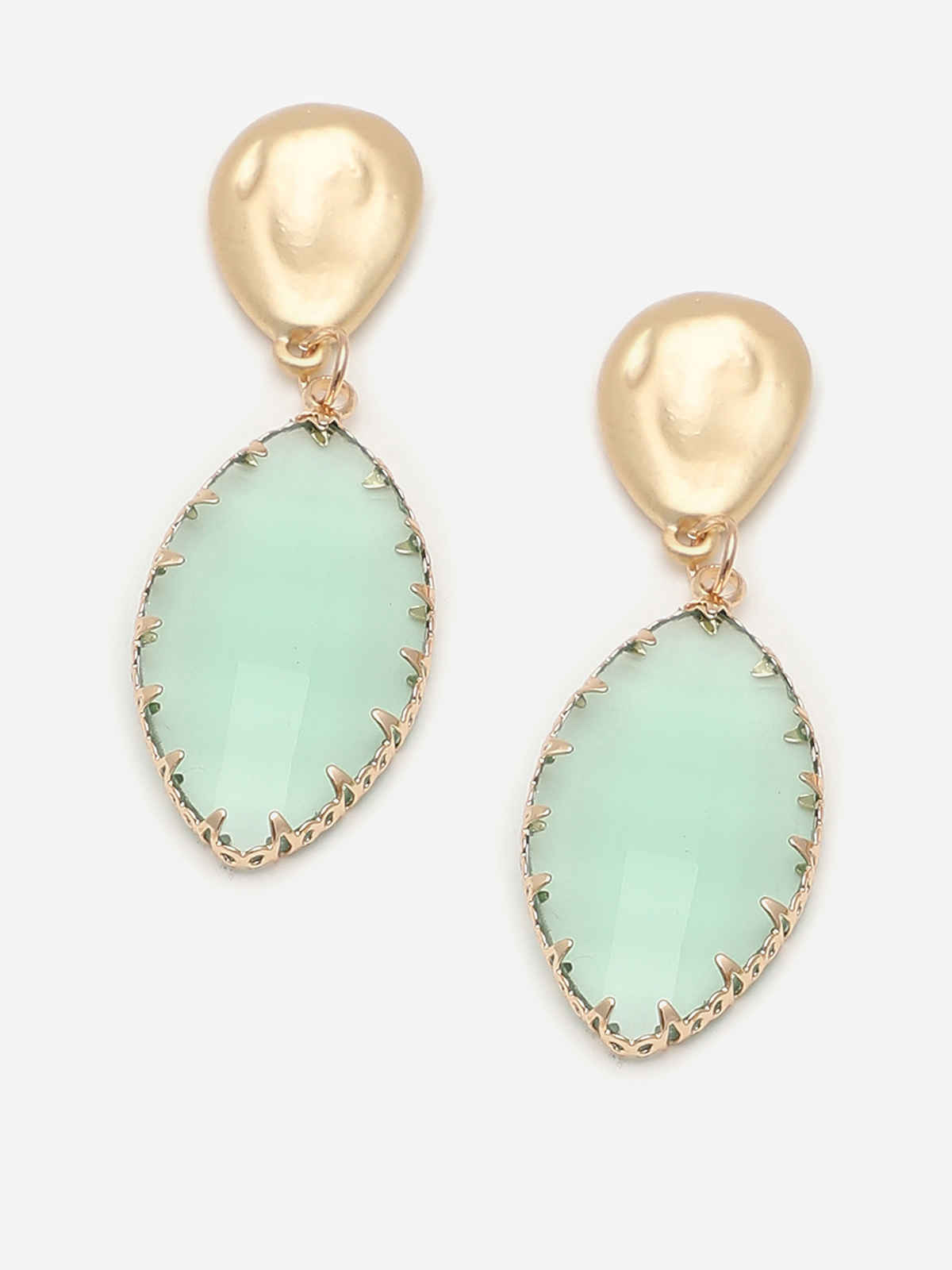 Sohi Gold-Plated Contemporary Drop Earrings