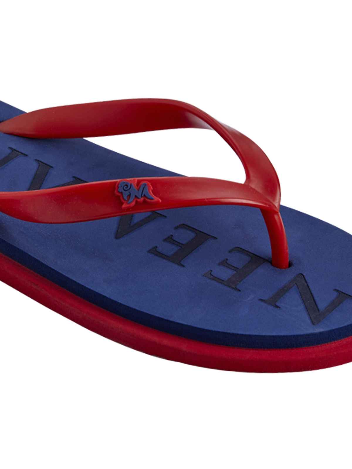 Neemans Unisex Eco Classic Slippers | Blue with Red - UK 7