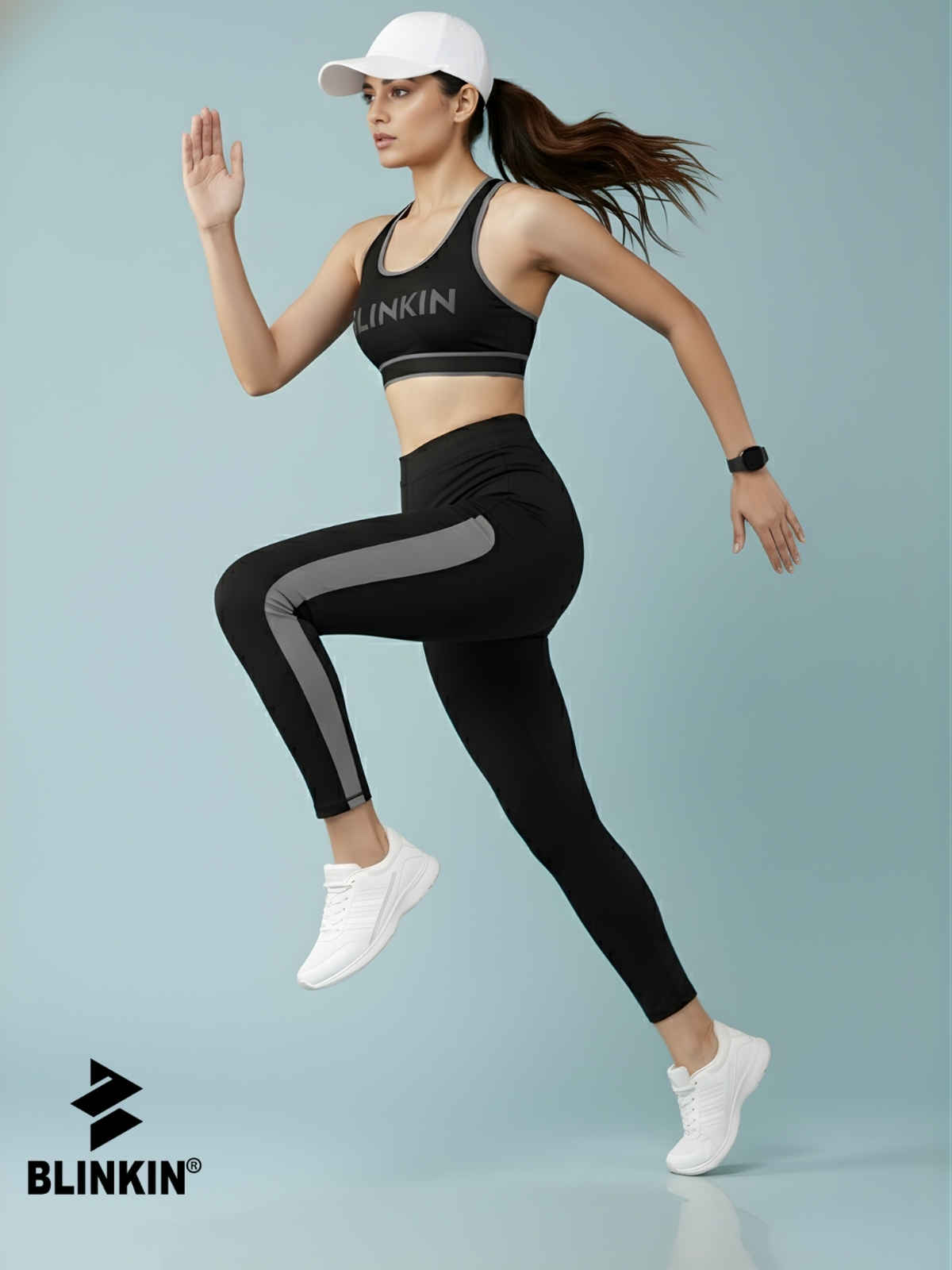 Blinkin Women's Gym Tights & Pants - Black | Grey | Active Wear | Yoga Pants | XL