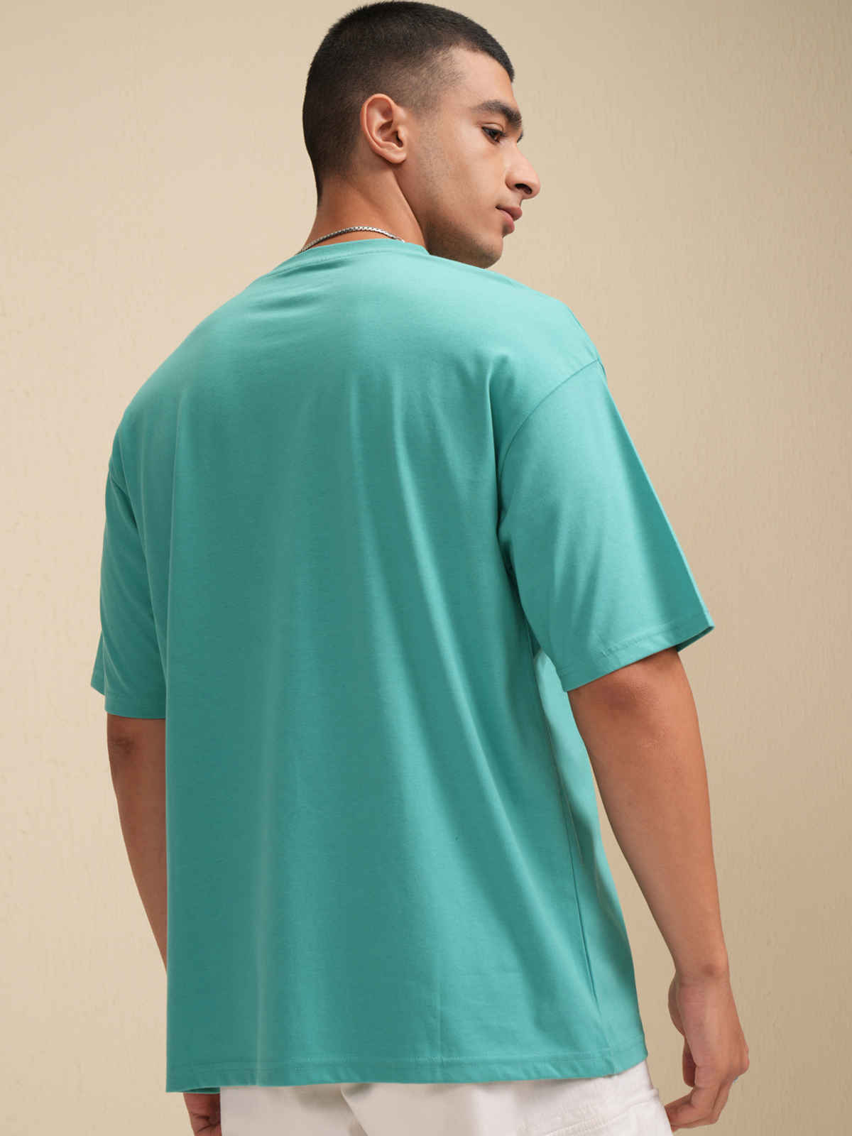 Highlander Men's Sea Green Typography Printed Relaxed Fit Casual Tshirt |Sea Green|M