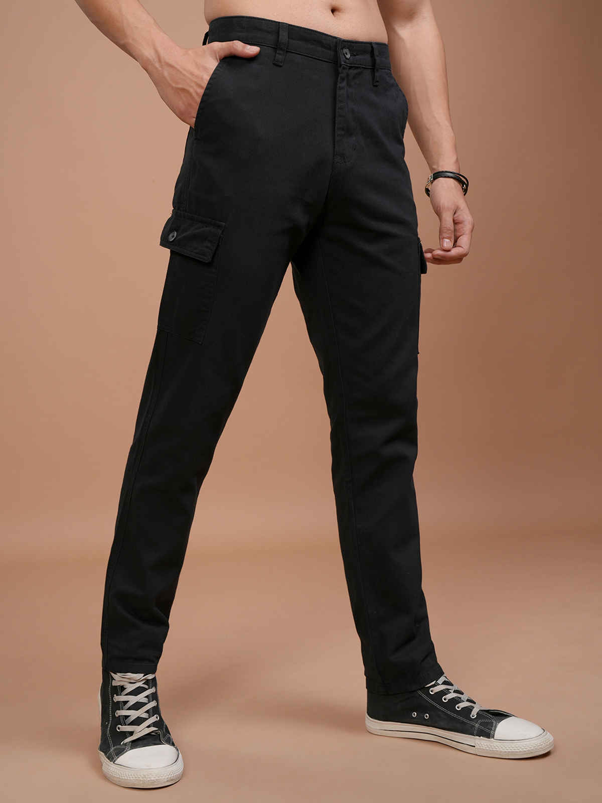HIGHLANDER Men's Cargo Trouser | Black - 32