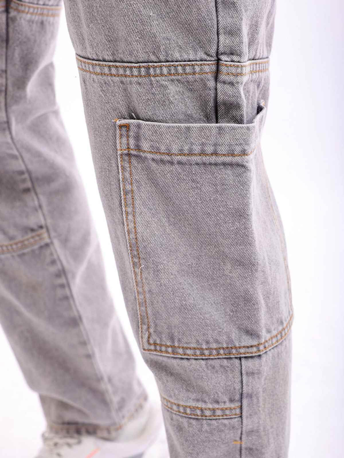 The Indian Garage Co Men's Regular Fit Solid Casual | Grey - 30