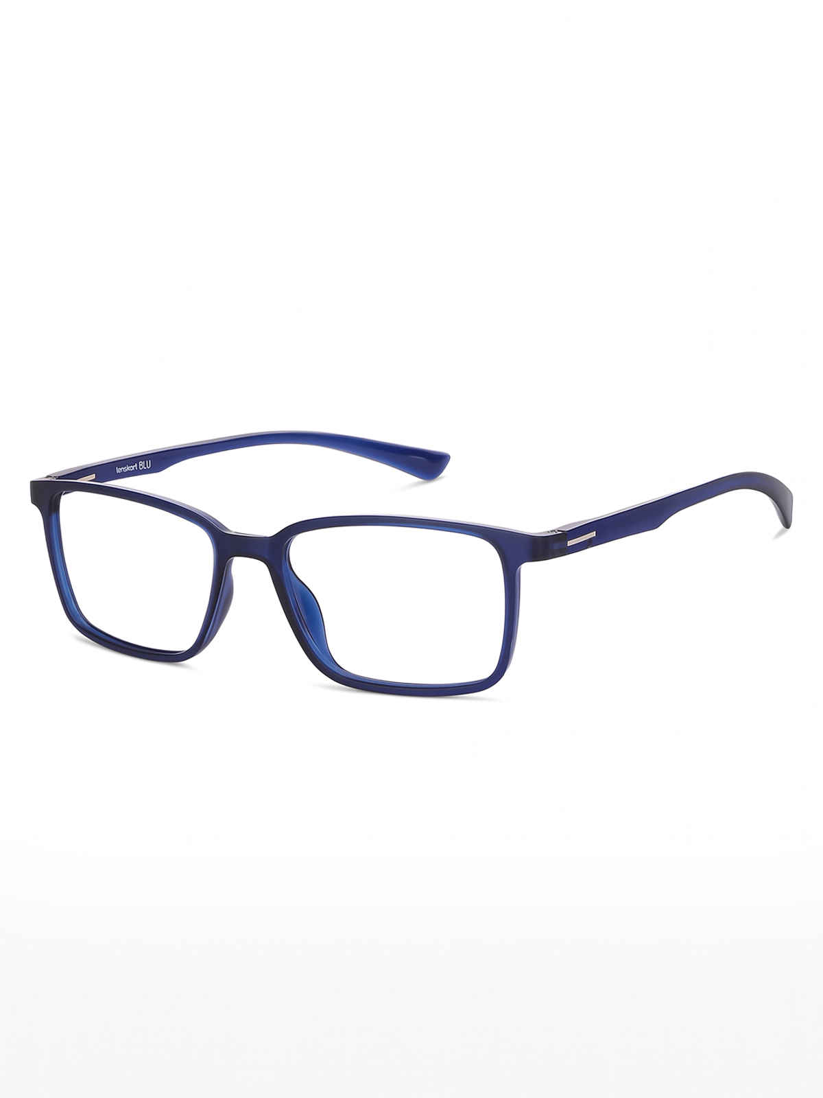 Lenskart Blu Unisex Block Print TR90 Computer Glasses | Blue - L