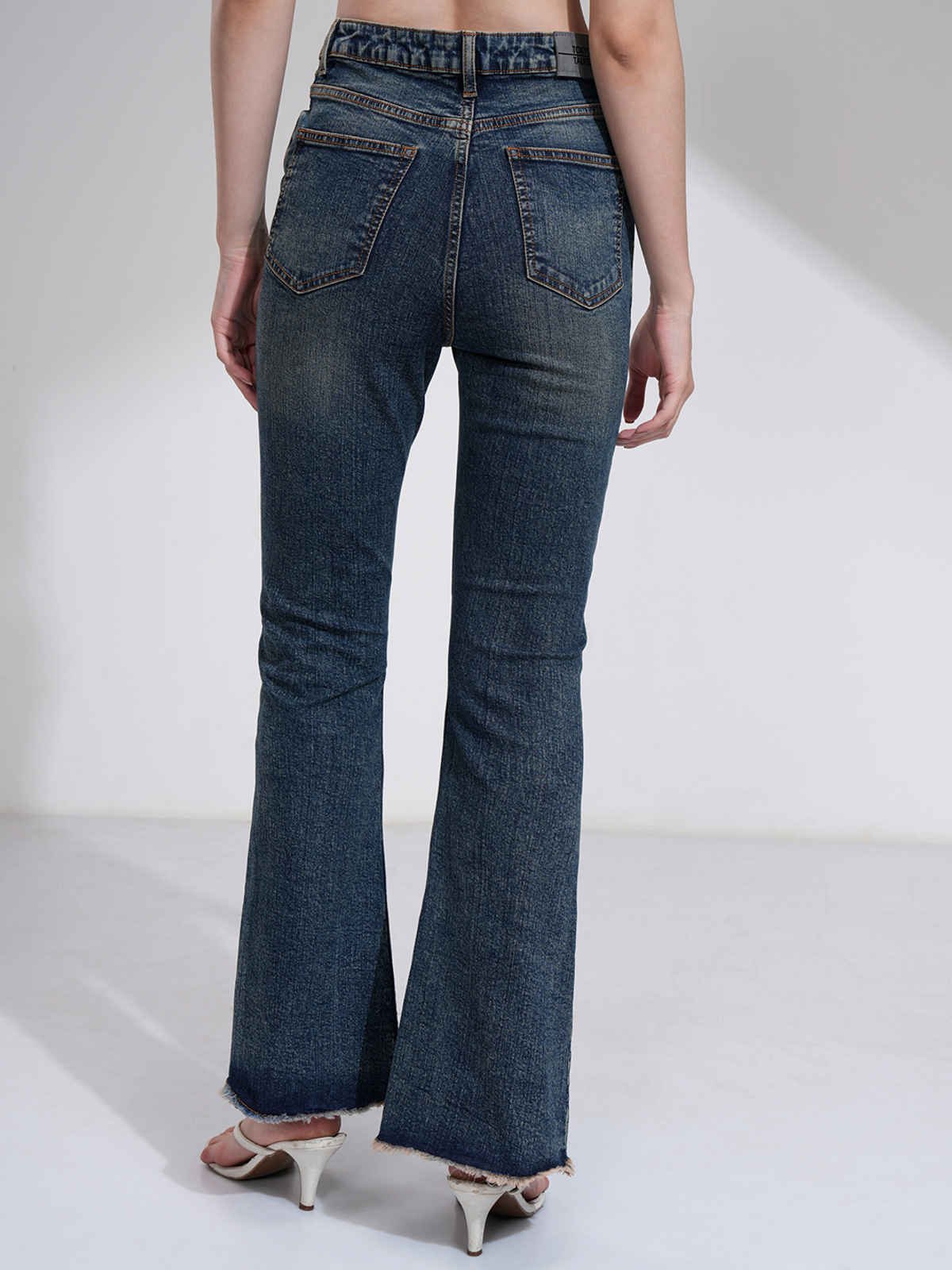 Tokyo Talkies Women's High Waist Bootcut Jeans | Blue - 32