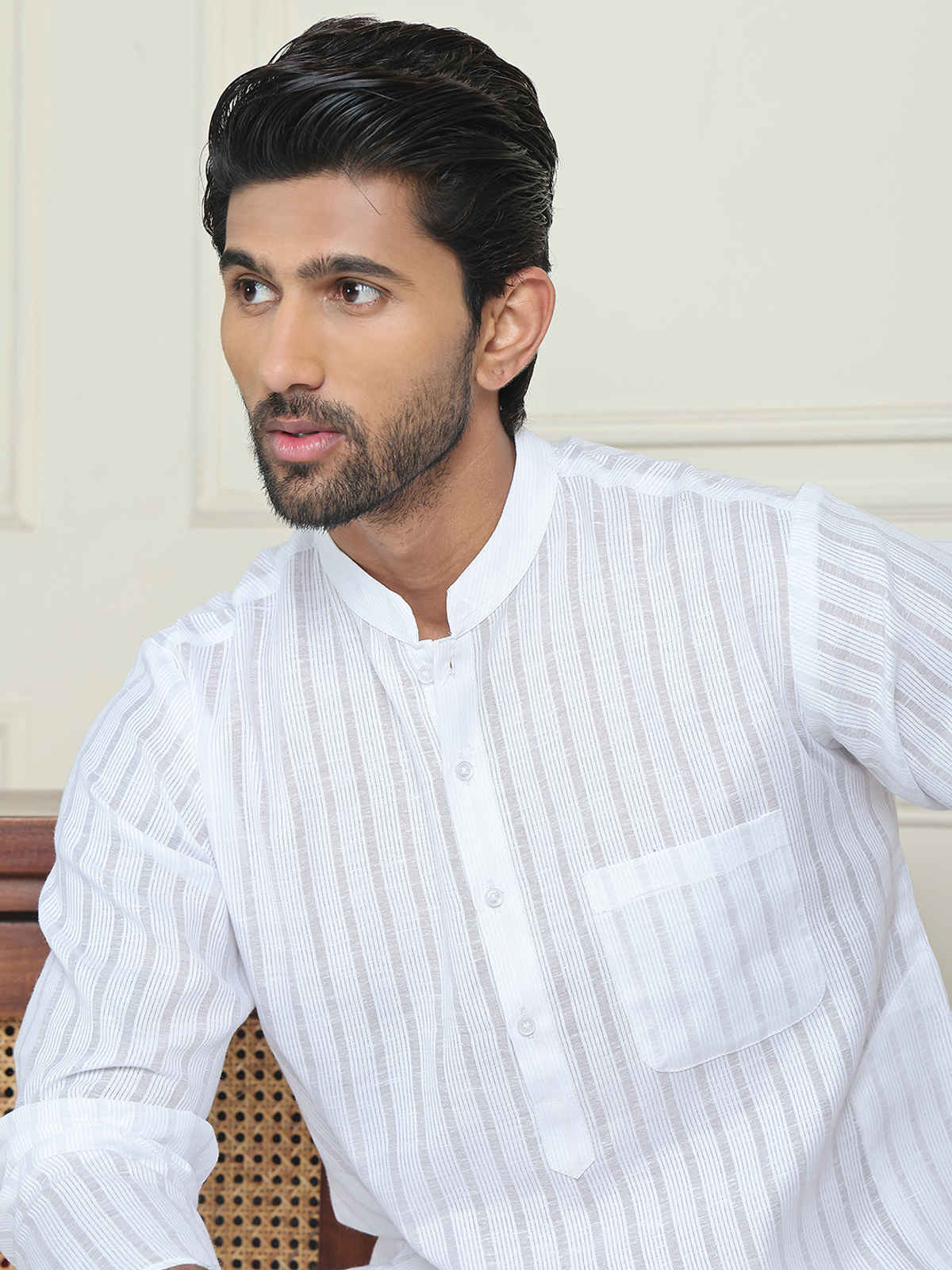 Jompers Men's Kurta | White - S
