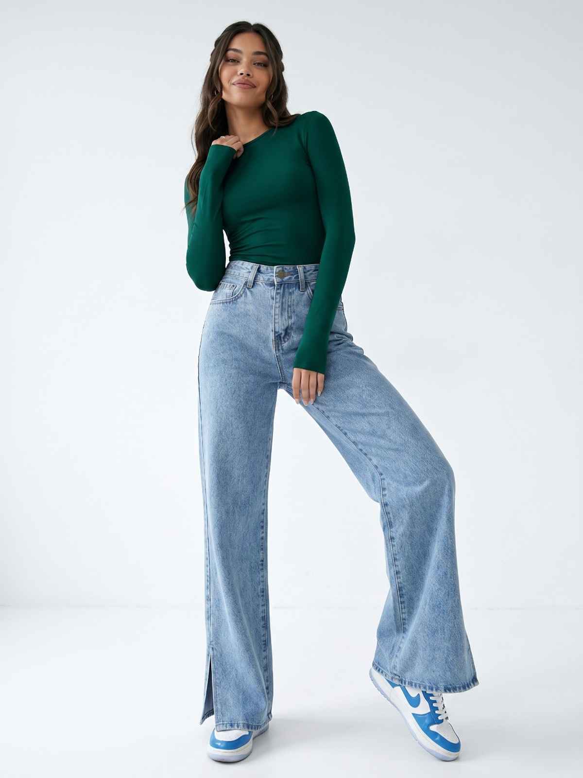 Aadvi Fashion Women's Straight Fit High-Rise Stretchable Jeans | Light Blue - 30