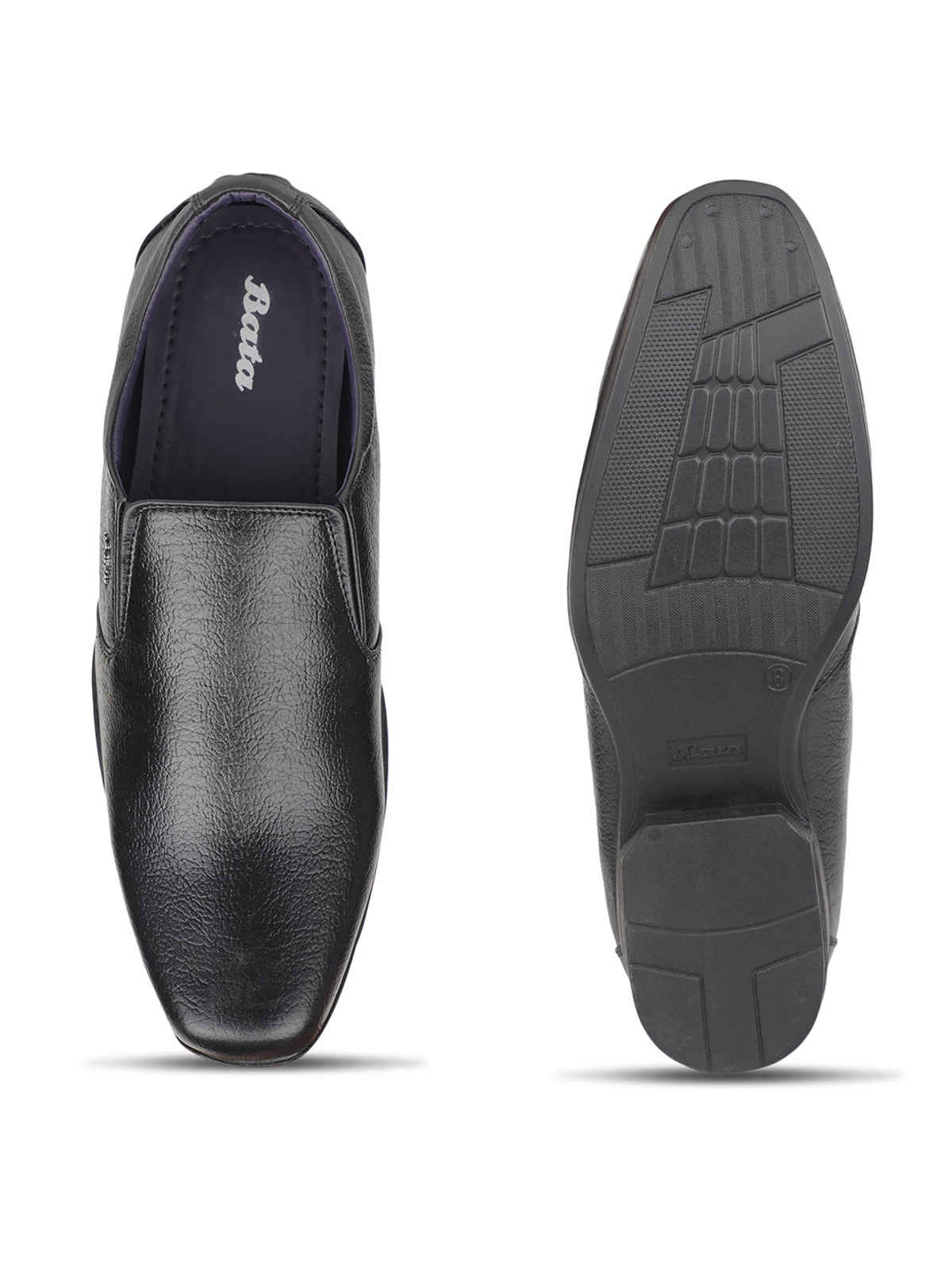Bata Men's Slip-On Formal Shoes Boss-Victor | Black - UK 8