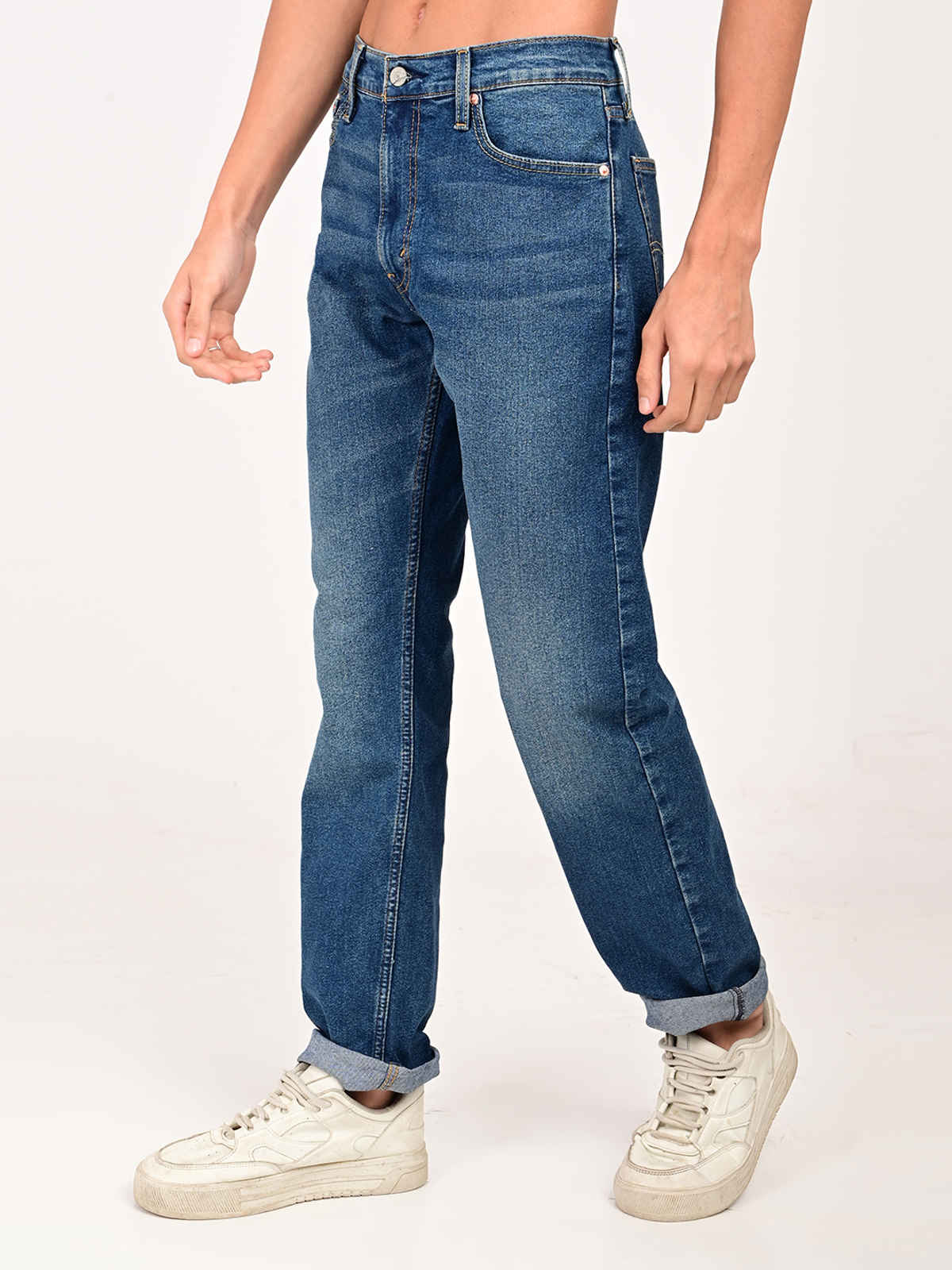 Levi's Men's 513 Straight Fit Mid-Rise Jeans | Dark Indigo | 32