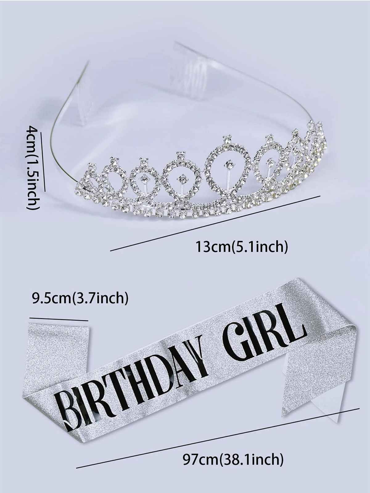 Youbella Stylish Birthday Sash & Crown - Birthday Gifts For Best Friend