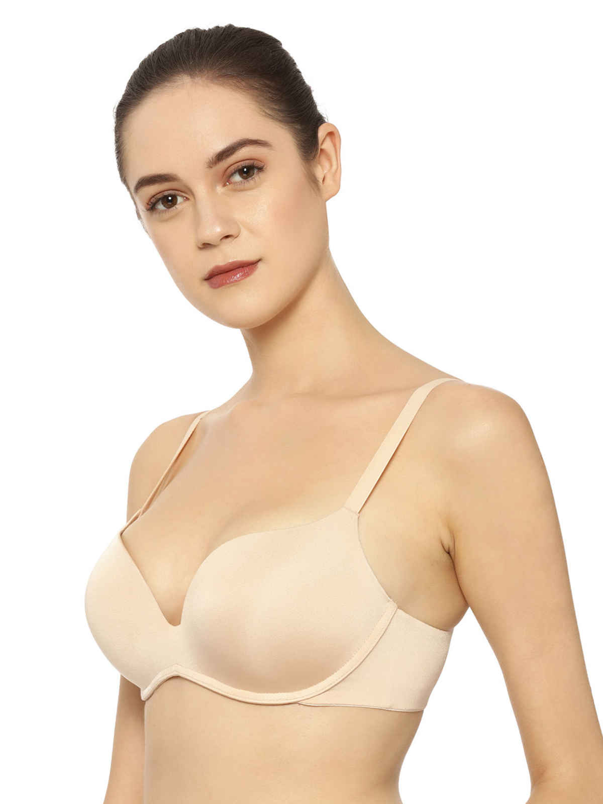 Triumph 118 Women Maximizer Push-Up Bra | Comfortable Padded Magic-Wire | Neutral Beige-36C