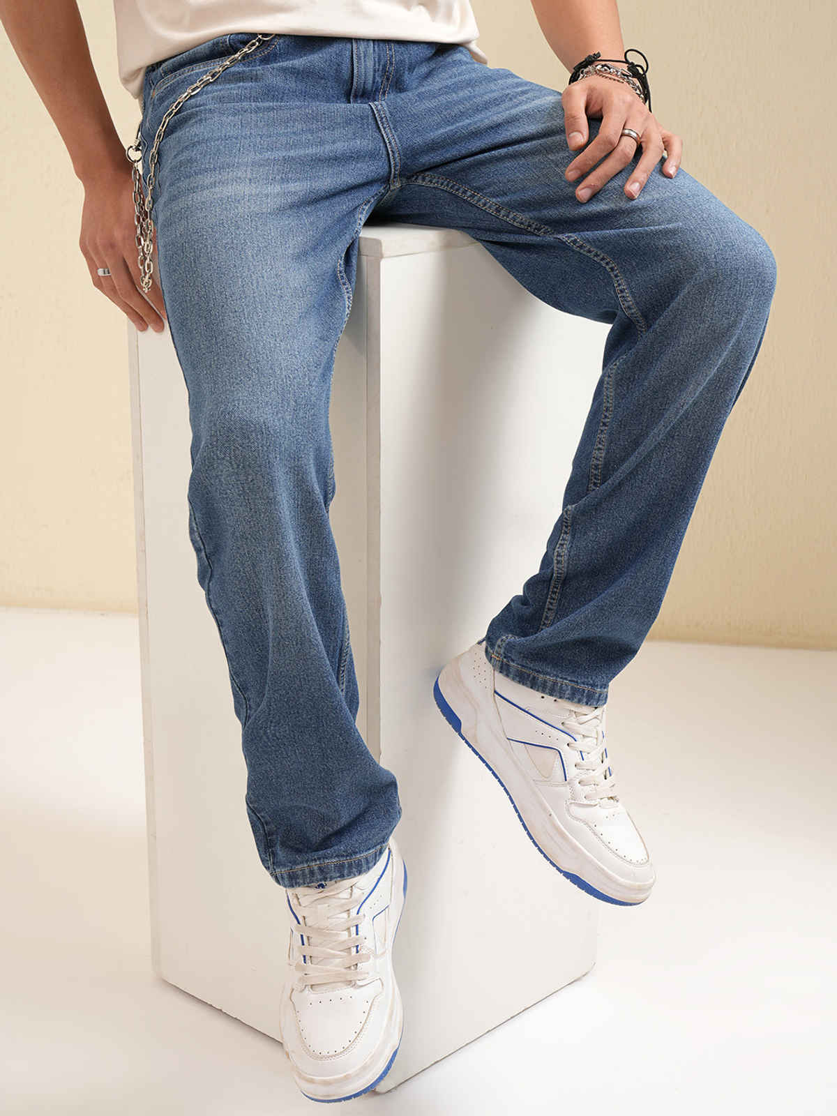 Highlander Men's Relaxed Fit Jeans | Light Blue |34 in