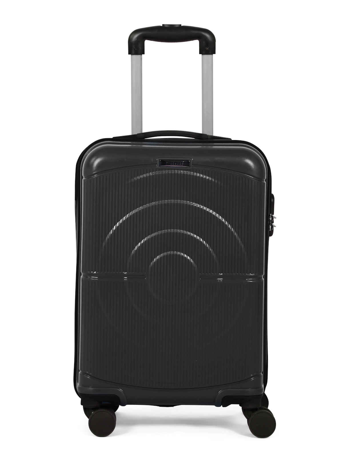 Teakwood Textured PP 40 L Retractable Hard Luggage | Grey - 55 cm