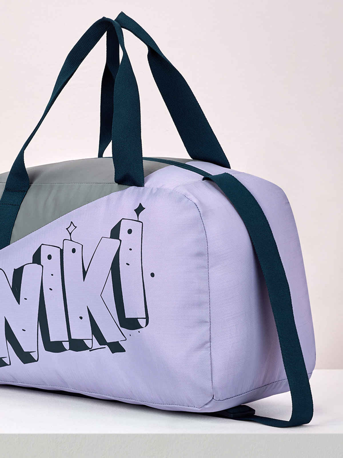 Wildcraft Unisex Color Block Polyester Duffel Bag | Purple and Grey - 22 cm