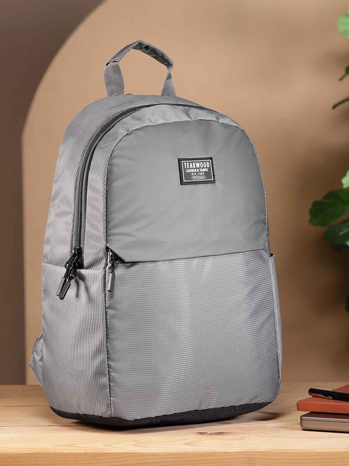 Teakwood Leathers Unisex Anna Backpack | Grey - 25 L