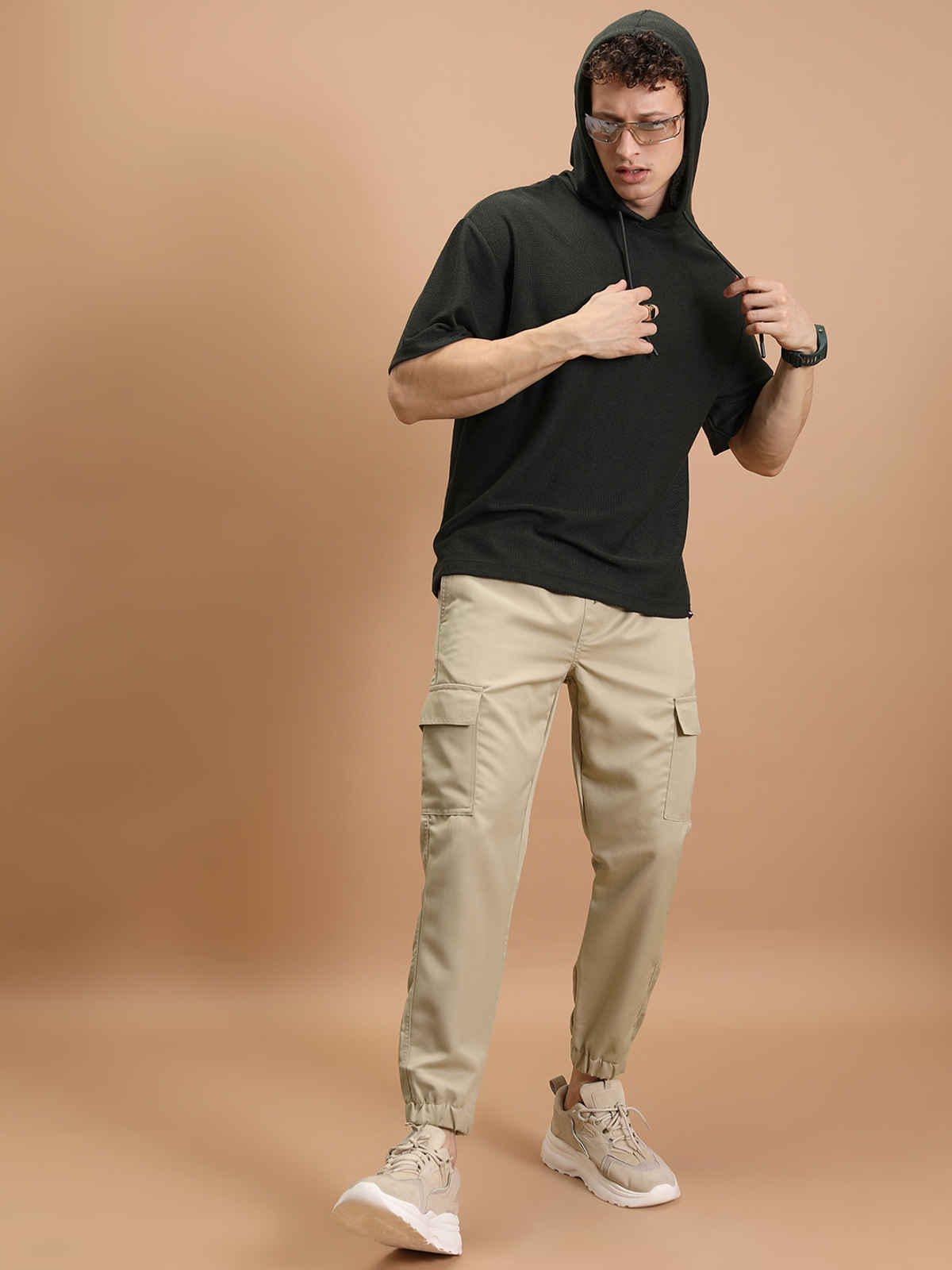 Highlander Men's Casual Cargo Jogger Trouser | Khaki - 34