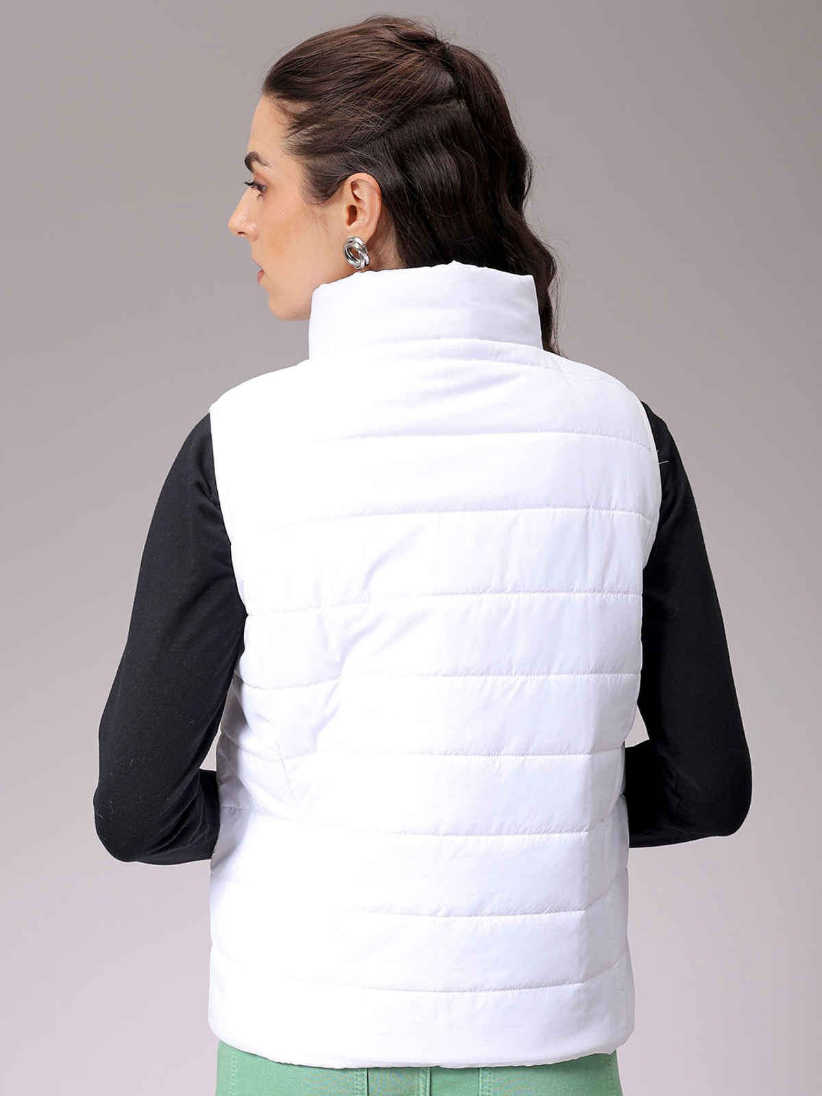 Freehand by The Indian Garage Co Women's Regular Solid Outerwear | White - XL