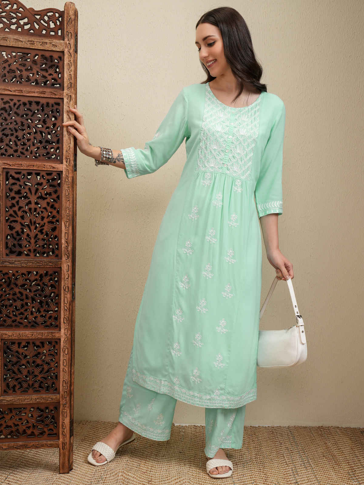 Vishdhd Vishudh Women's Embroidered Kurta With Pants And Dupatta - Buy at ₹823 ...