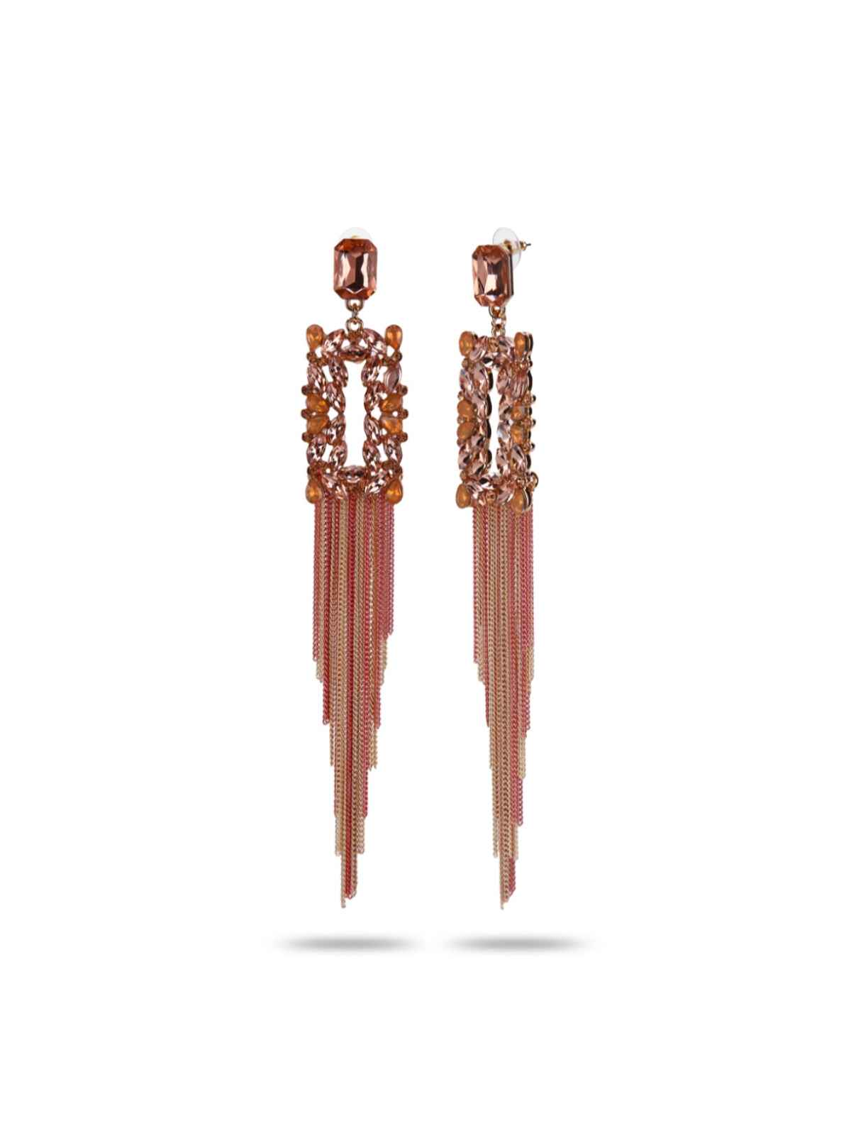 YouBella Jewellery Earings Crystal Tassel Handmade Earrings for Girls and Women (YBEAR - 32805)
