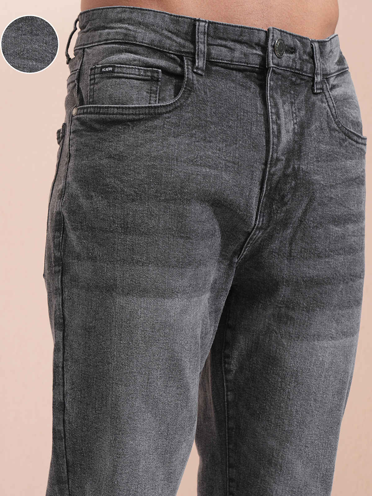 Highlander Men's Straight Fit Jeans | Charcoal | 30 in