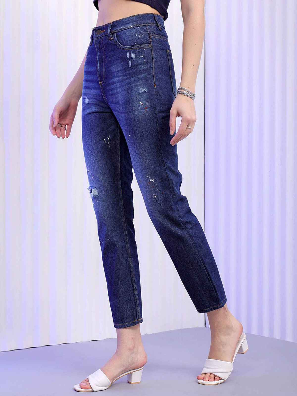 Freehand Women's Streetstyle Straight Fit Jeans | Blue - 32