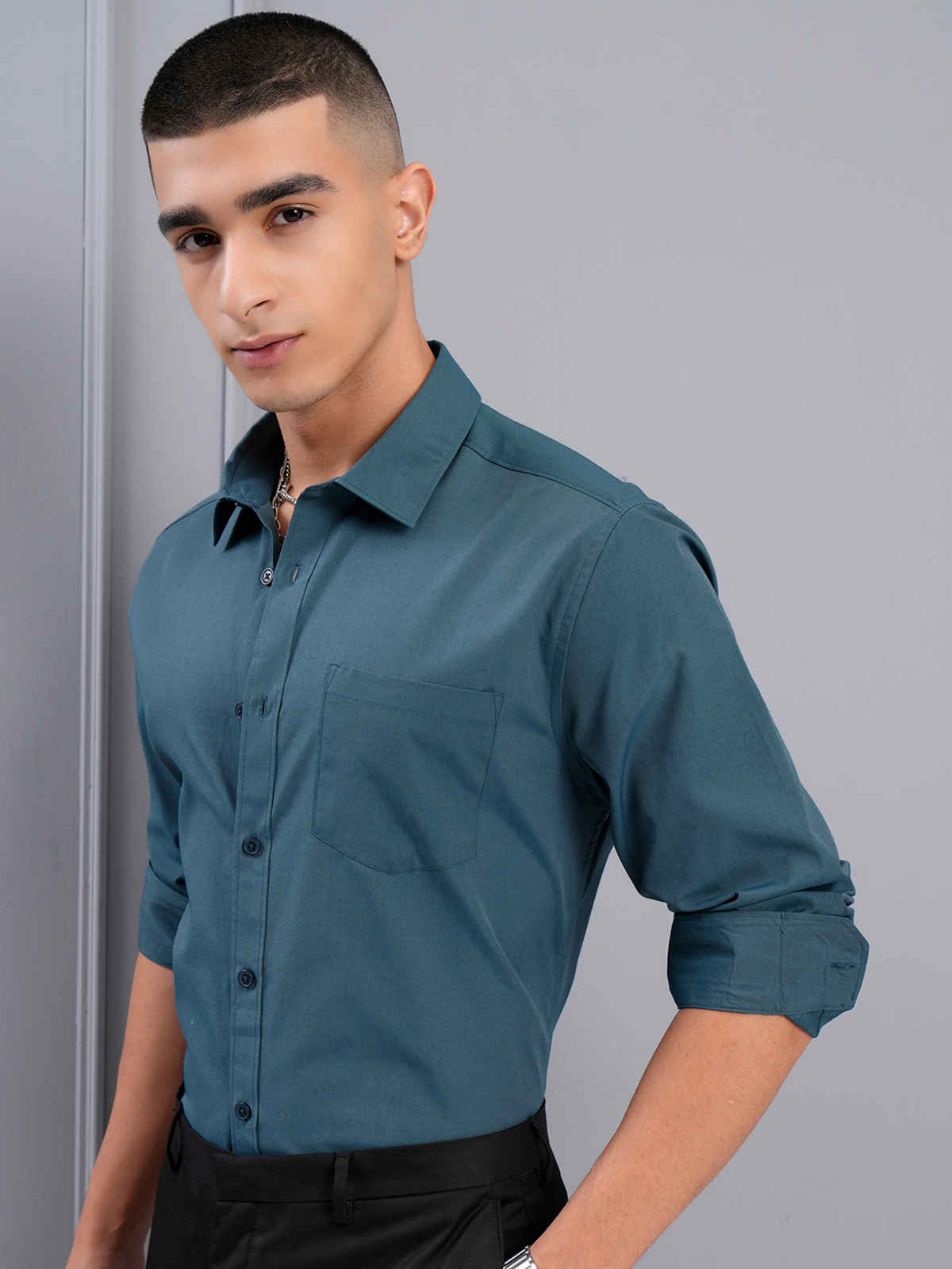 Highlander Men's Regular Fit Shirt | Teal - S