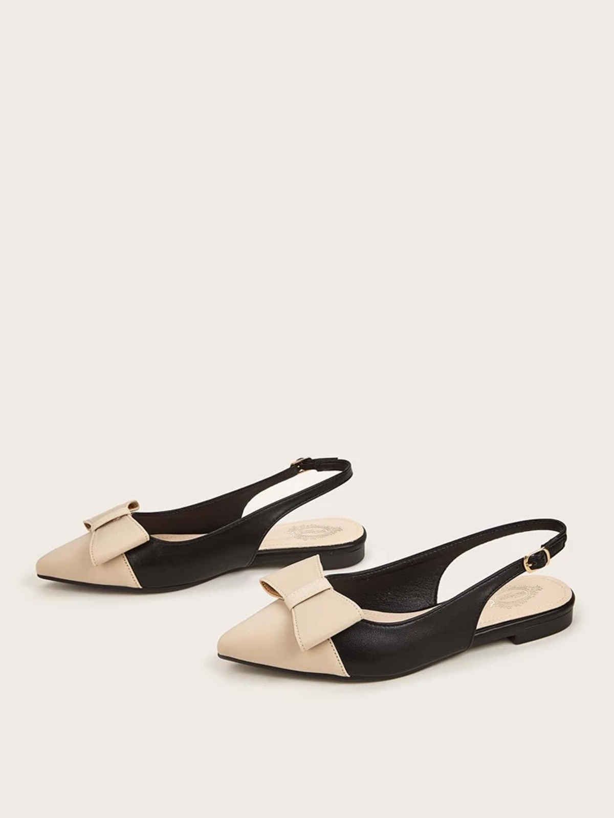 Shoetopia Women's Stylish Upper Bow Flats | T-13 | Cream - UK 4