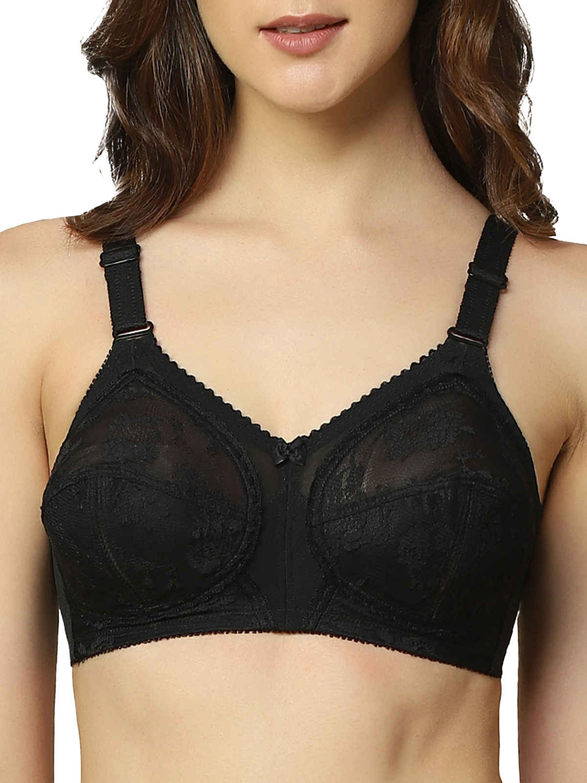 Triumph Women Doreen Big-Cup Classic Bra | Wireless Non Padded | Full Coverage | Black-04-36D