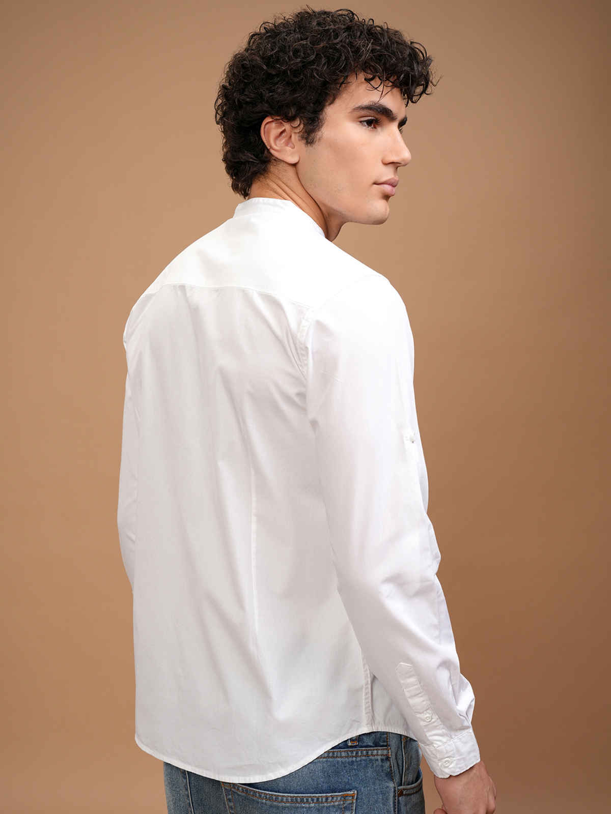 Highlander Men Slim Fit Casual Shirt | White | M