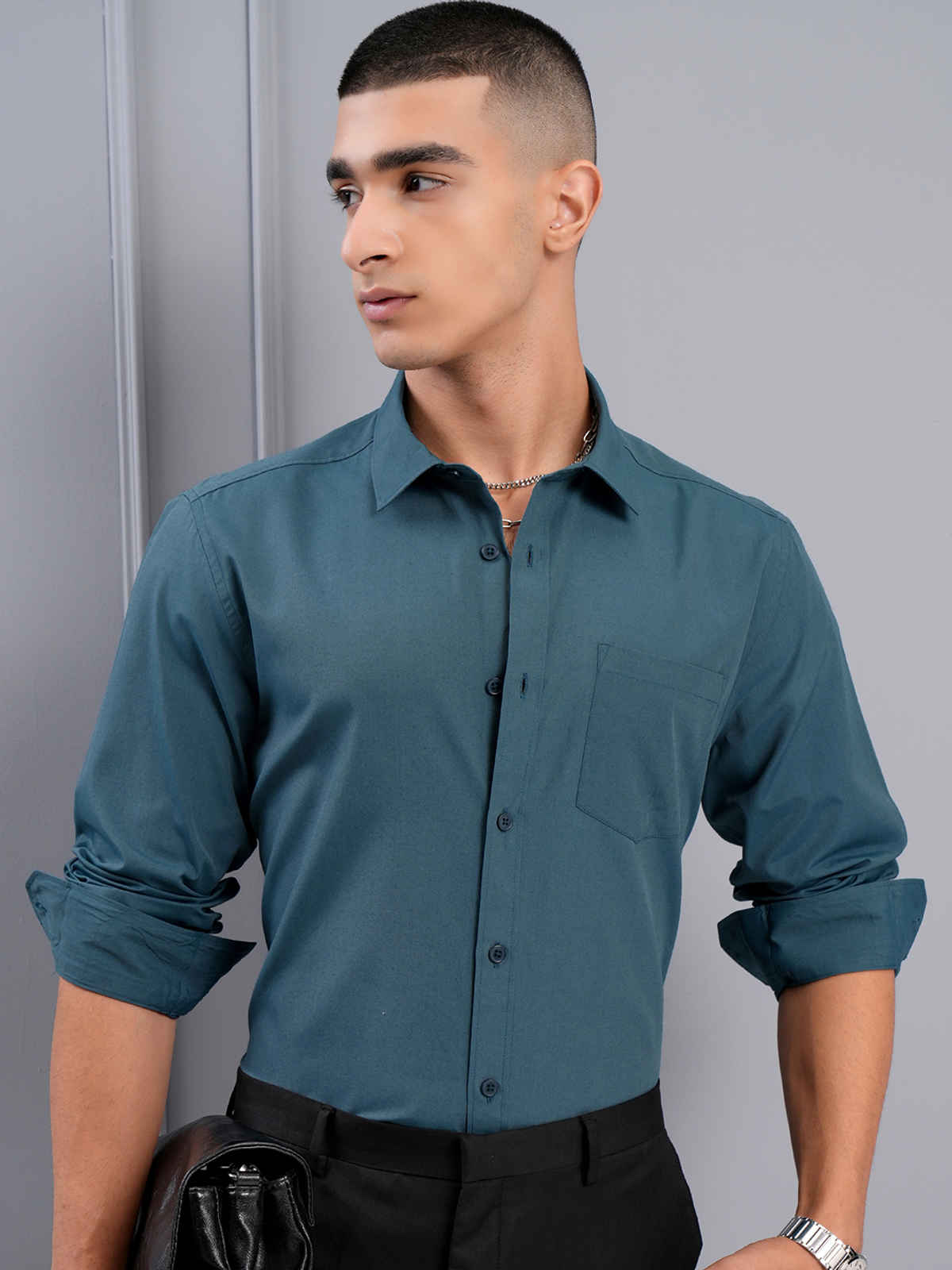 Highlander Men's Regular Fit Shirt | Teal - S
