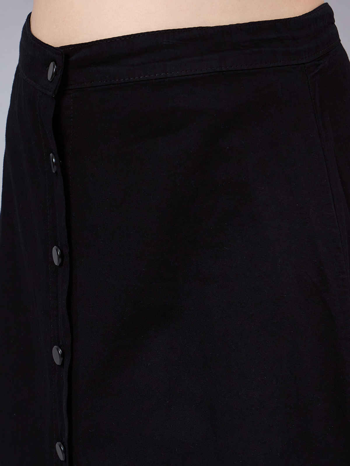 Style Quotient Women A-Line Maxi Denim Skirt | 28 | SS24SQMADONNA - Black