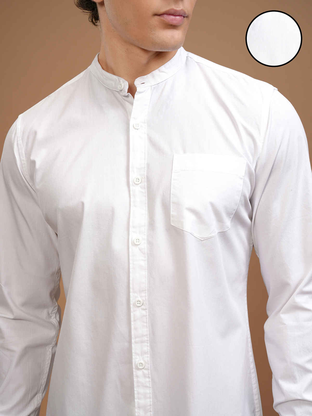Highlander Men Slim Fit Casual Shirt | White | M