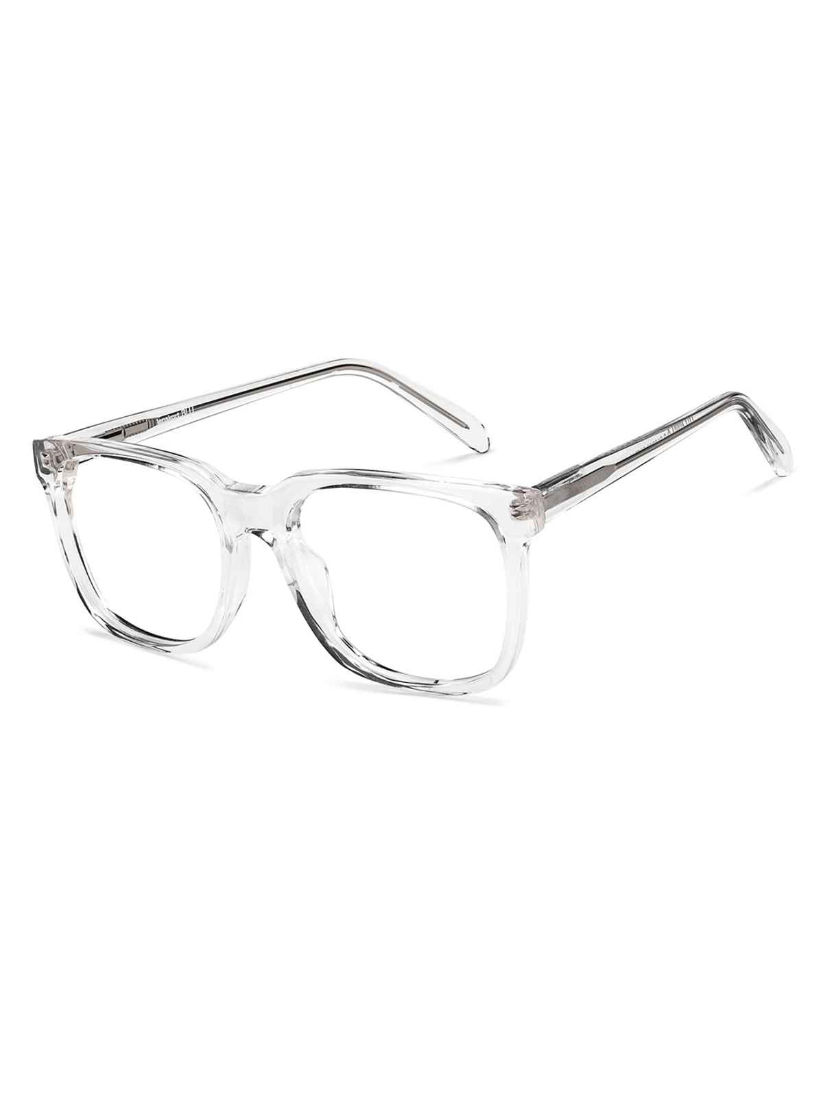 Lenskart Blu Blue Block Zero Power Screen Glasses | Full Rim | Square | White Transparent Pink