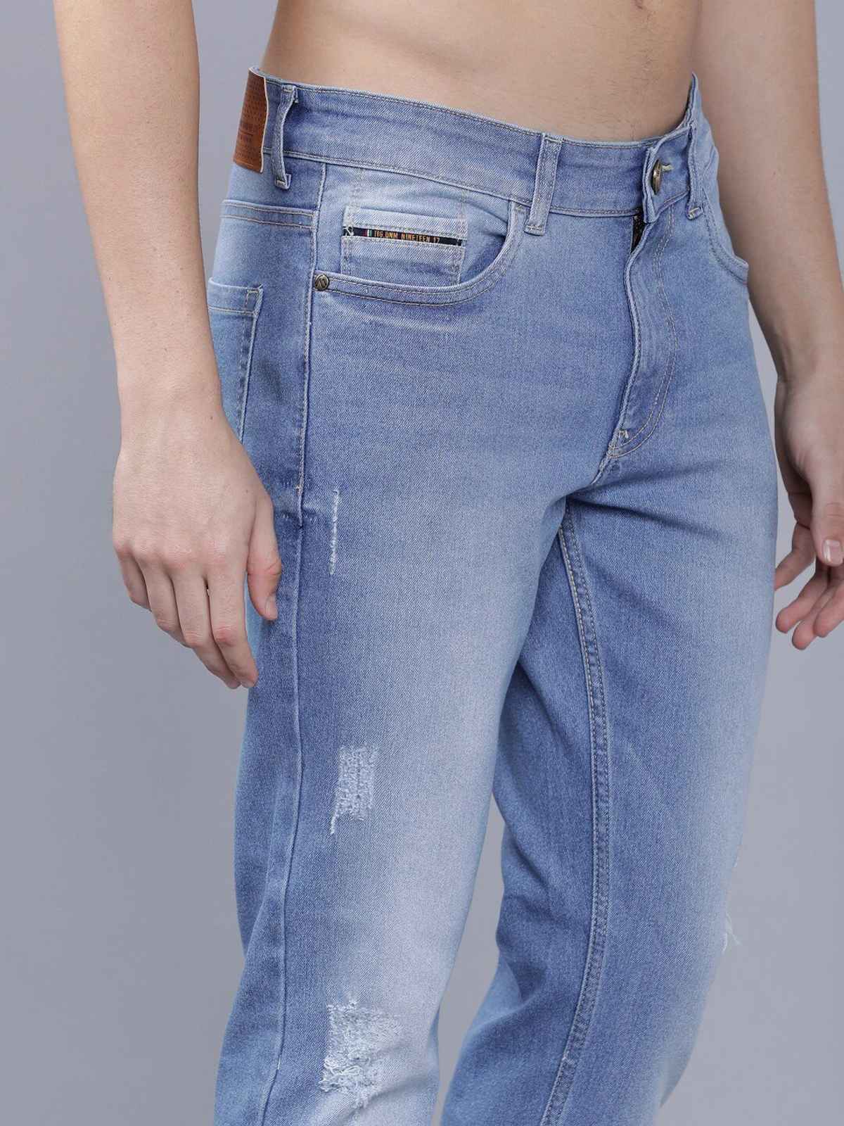 The Indian Garage Co Slim Fit Casual Jeans | Blue - 32