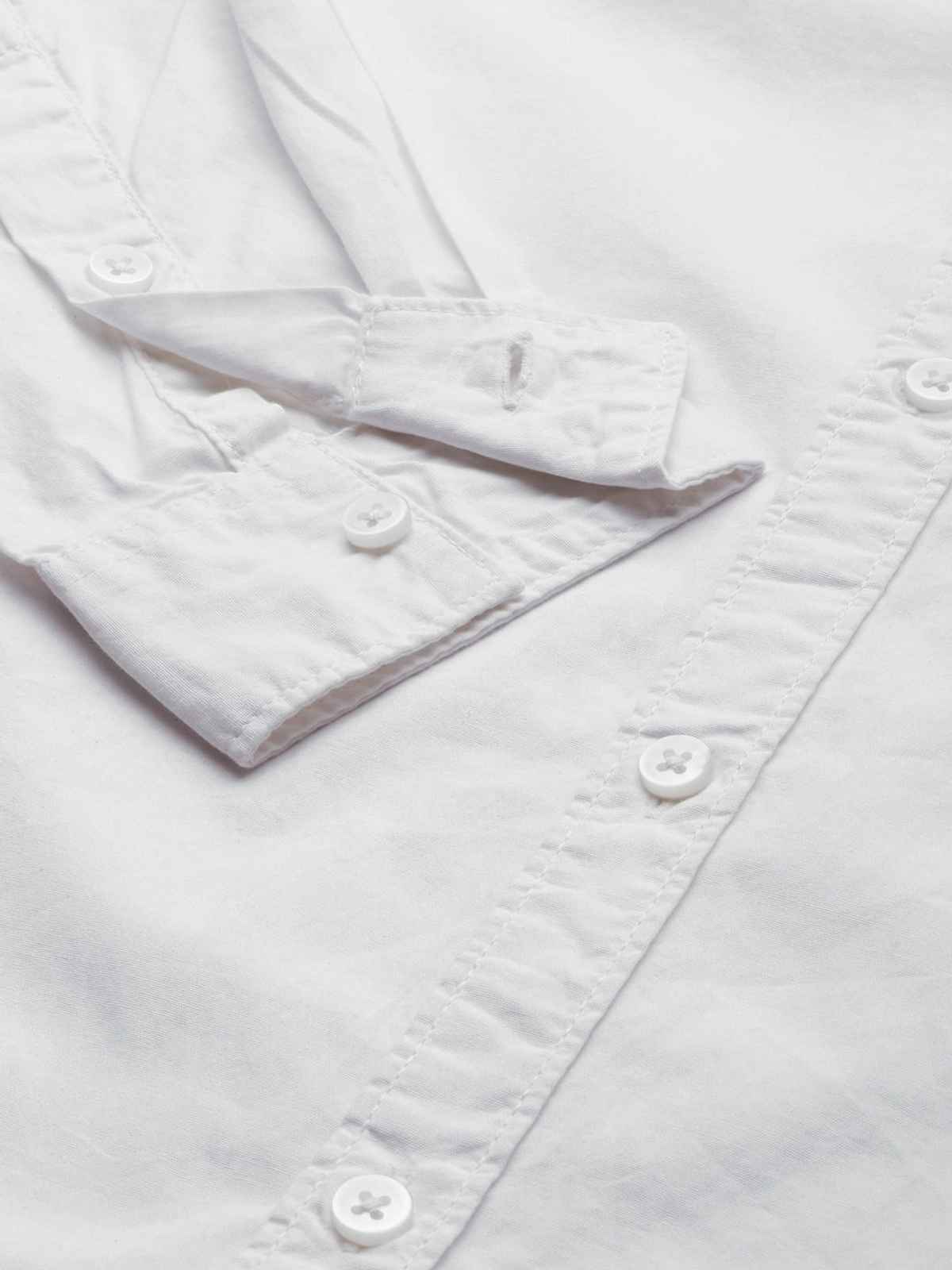 The Indian Garage Co Men's Slim Fit Solid Casual Shirt | White - M