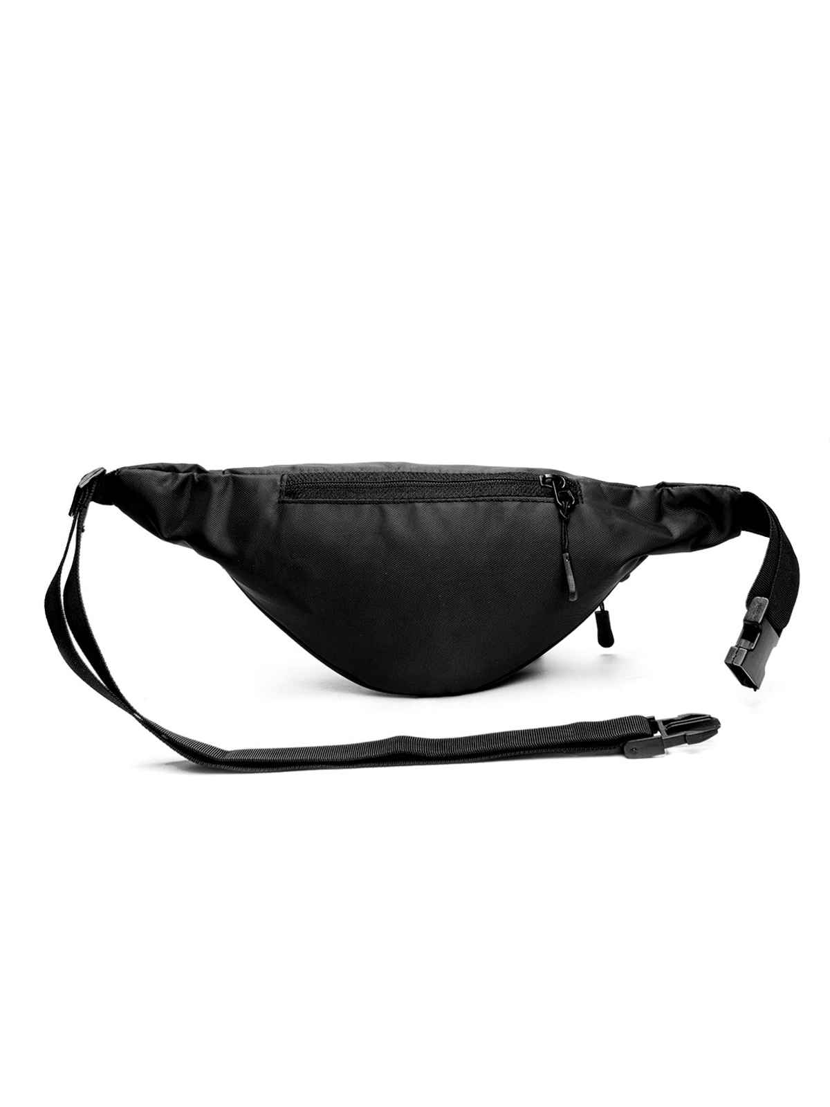 B BEYOND Unisex Waist Pouch Bag Logo Printed | Black