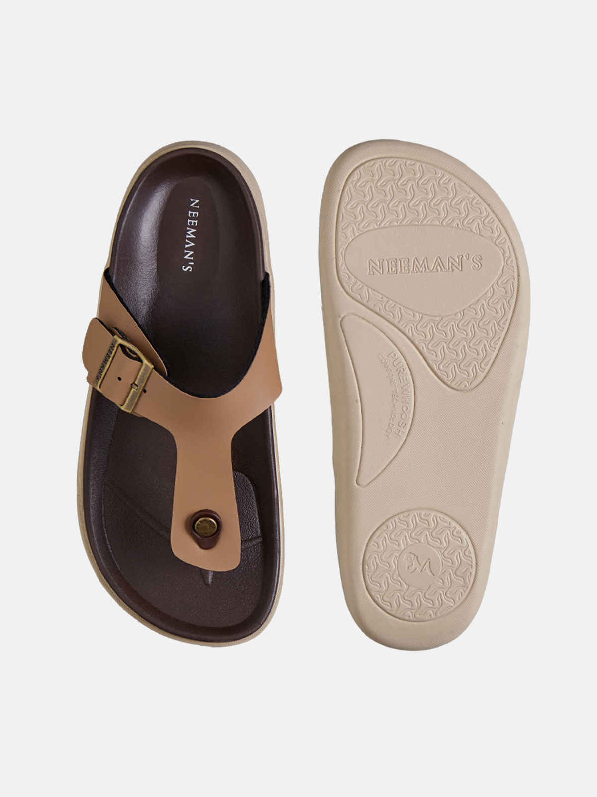 Neeman's Men's Purewhoosh Breeze Sandals | Beige - UK 7