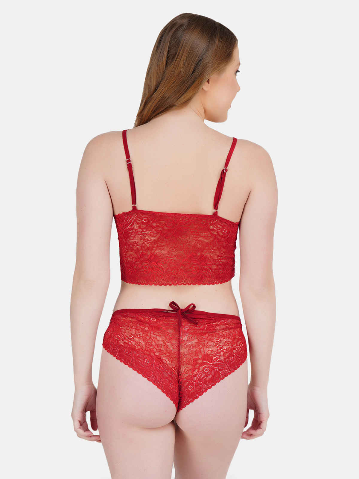 Dunberry London Women Babydoll Lingerie Set | Red-FS