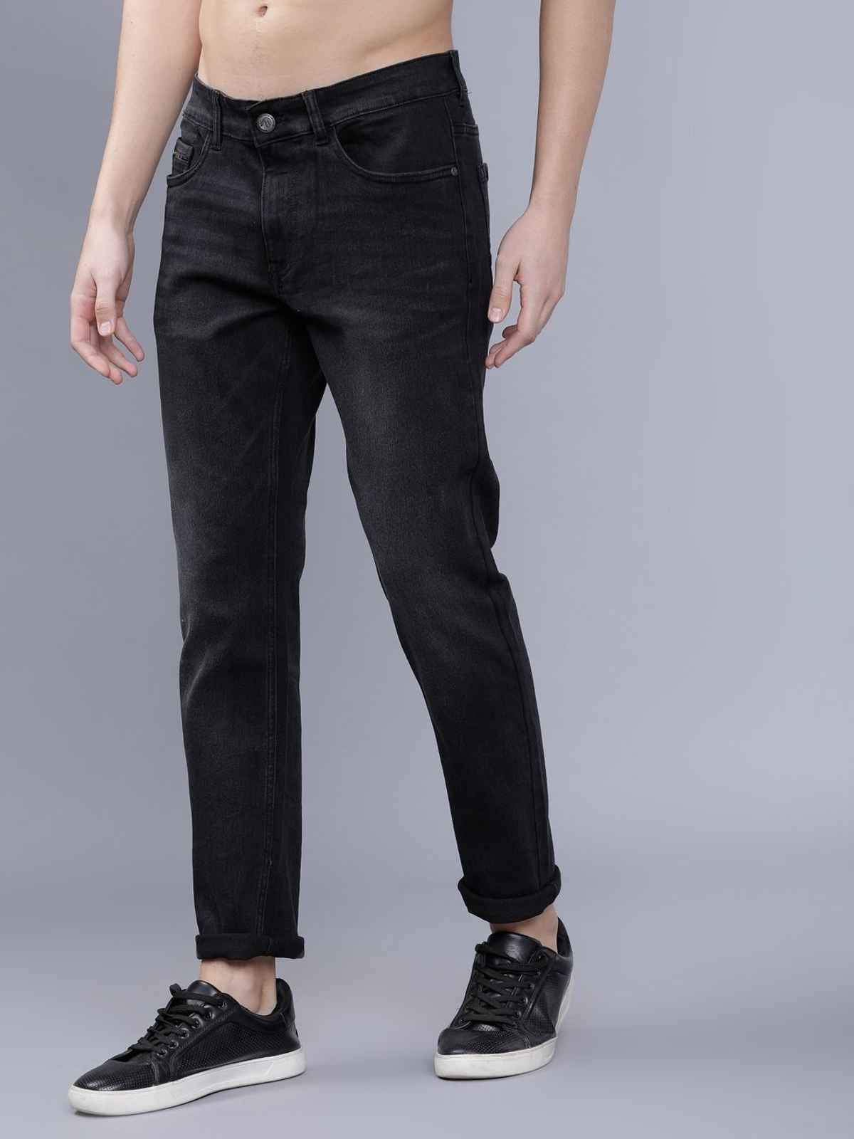 The Indian Garage Co Men | Slim Fit Casual | Black | 36