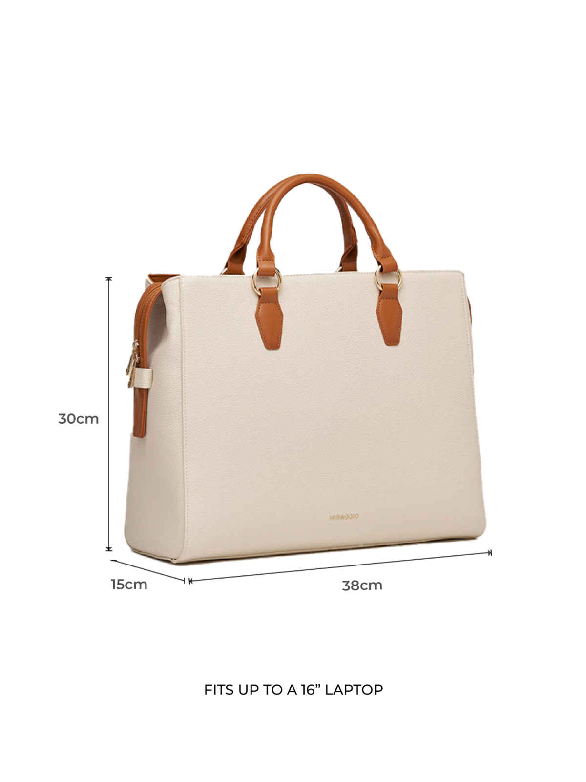 Miraggio Women's Melissa Tote Bag With Adjustable And Detachable Strap - 14 in