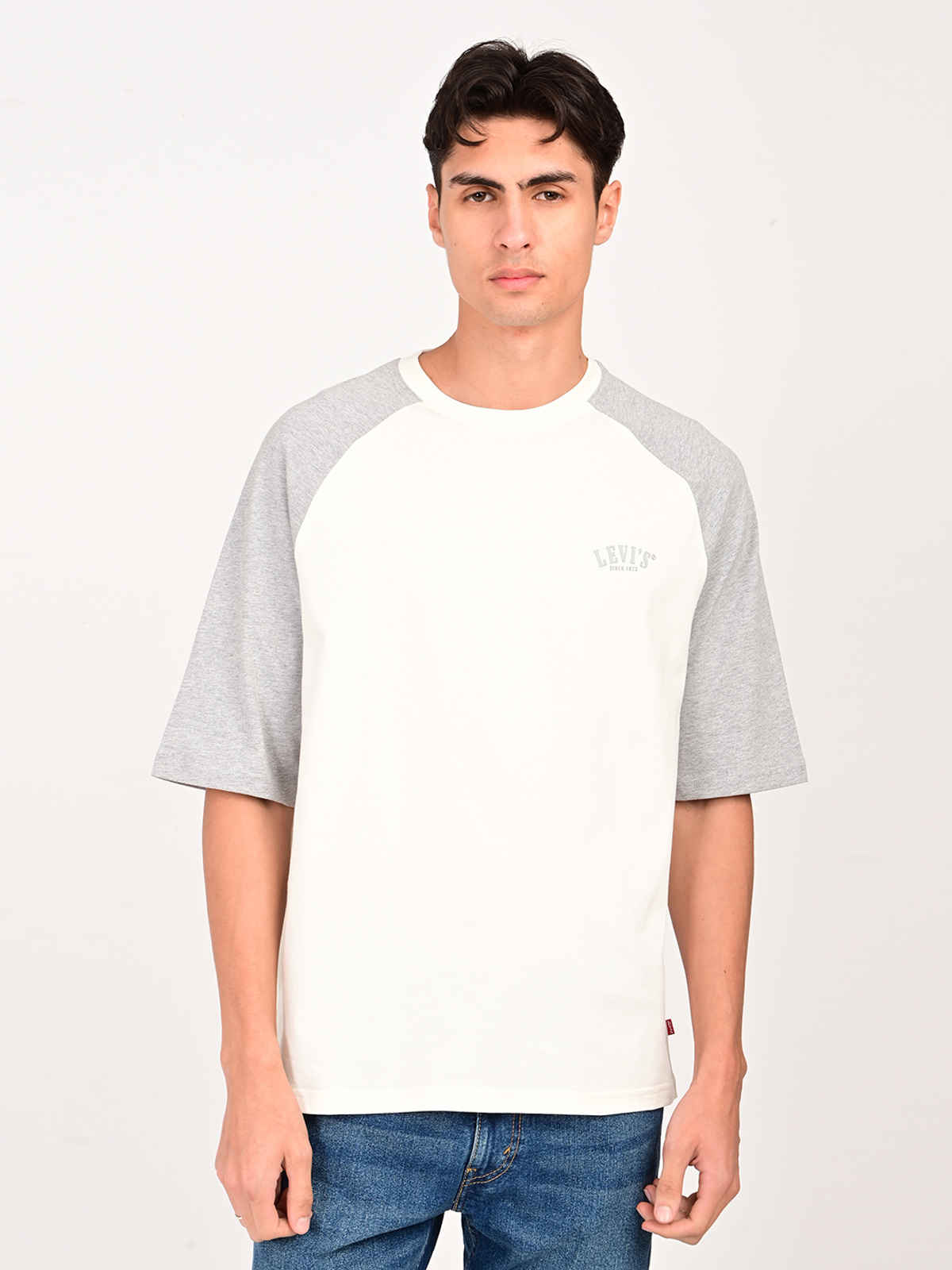 Levi's Men's Colour-Block Loose Fit T-Shirt | White | S