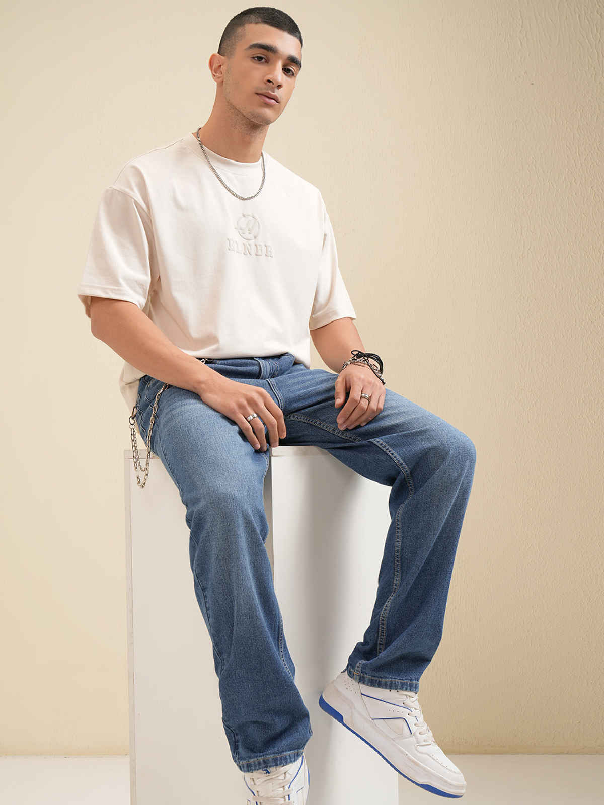 Highlander Men Relaxed Fit Jeans | Light Blue | 32 in