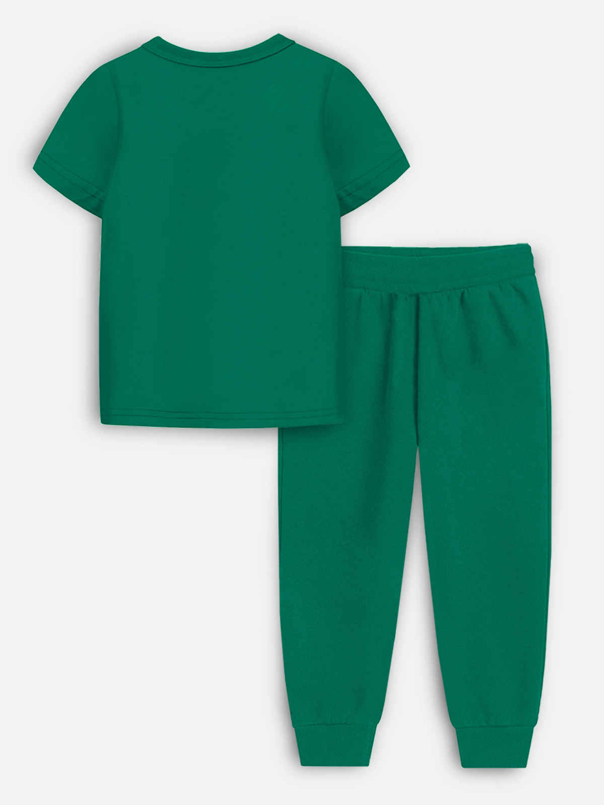 Trampoline Boys Half Sleeves Printed T-shirt & Track Pants Set | Green | 2-3 Years