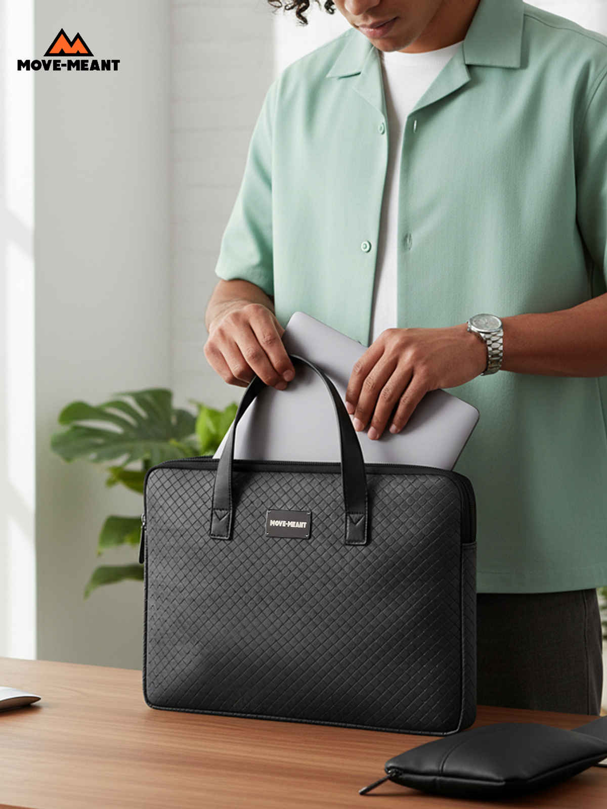 Move-Meant Polyster Slim Fit Laptop Sleeve Grey